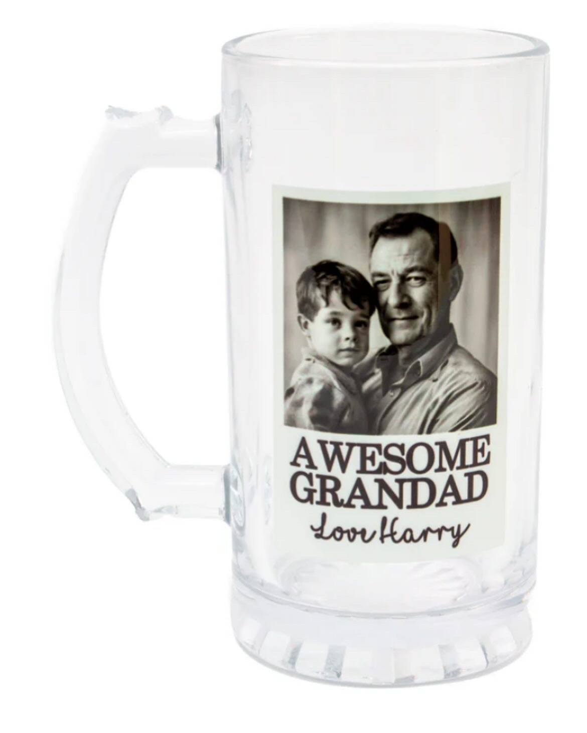 Glass beer stein