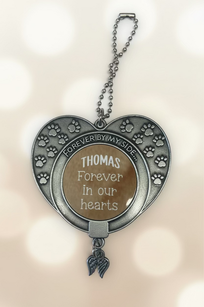 Pet memorial double sided hanging keepsake