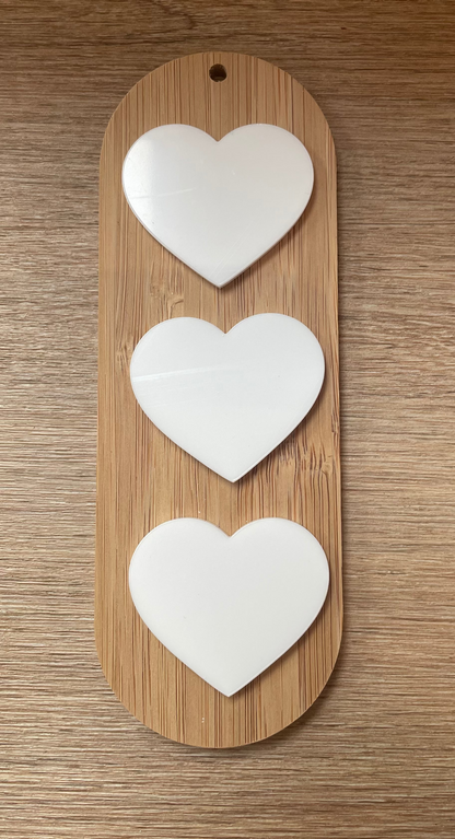 Bamboo & Acrylic Heart Decoration